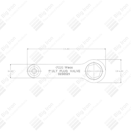 Plug Valve Wrench, FMC TE, 1" / 1x2" ULT50-ULT150, DR50-DR150